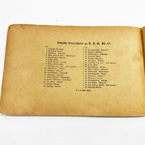 Music Booklet Heute grosser Ball "Big Ball Today" Carl Holdorff 36 Dances 1910 - Picture 11 of 13